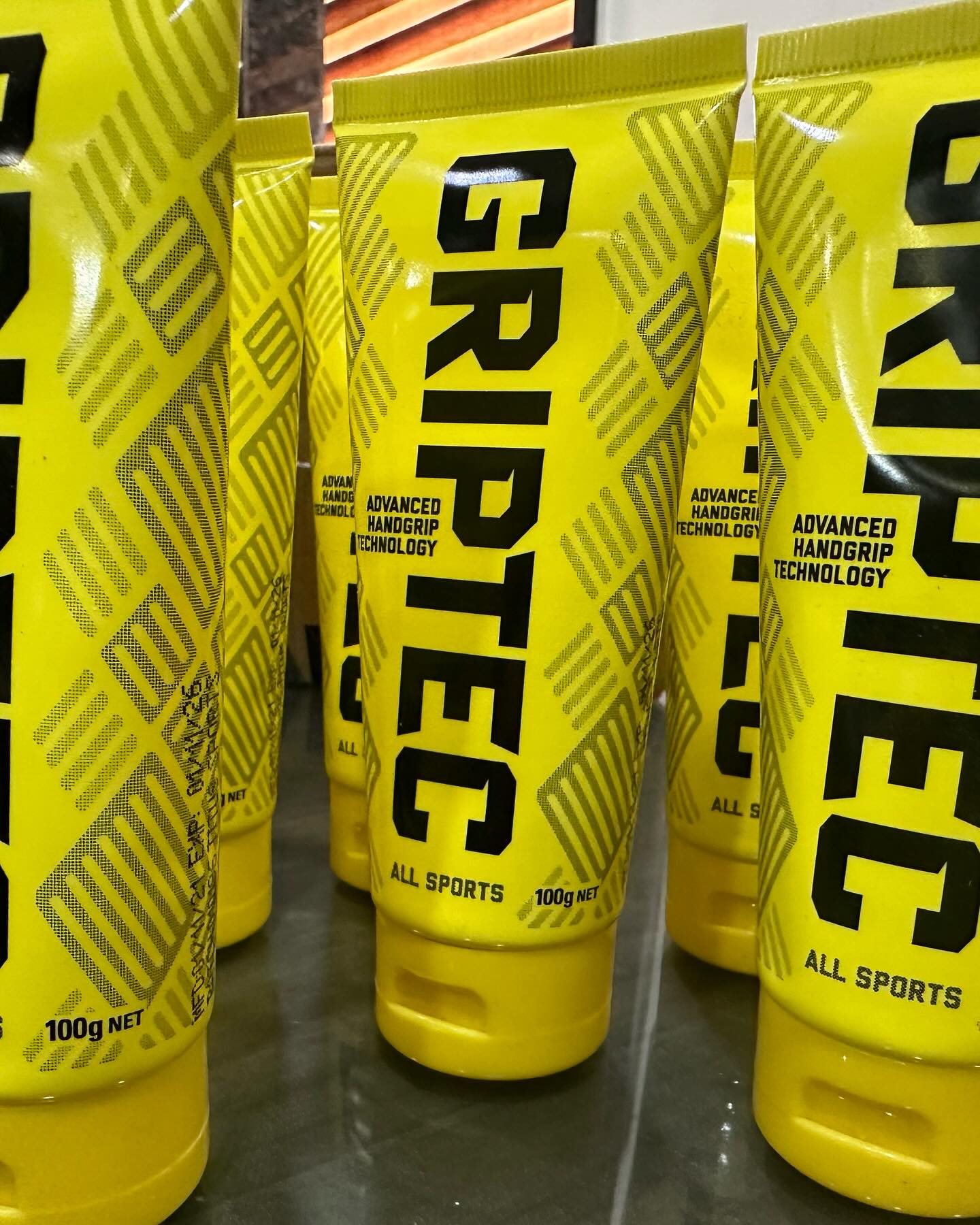 Athlete using grip products